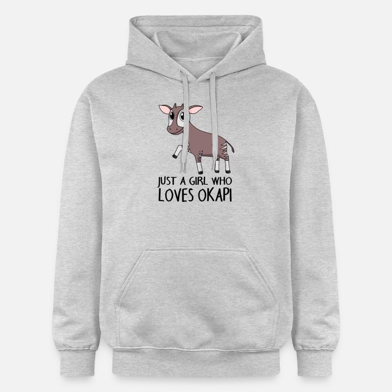 Okapi Mädchen Spruch - Gildan Unisex Softstyle® Midweight Hoodie - Hellgrau meliert