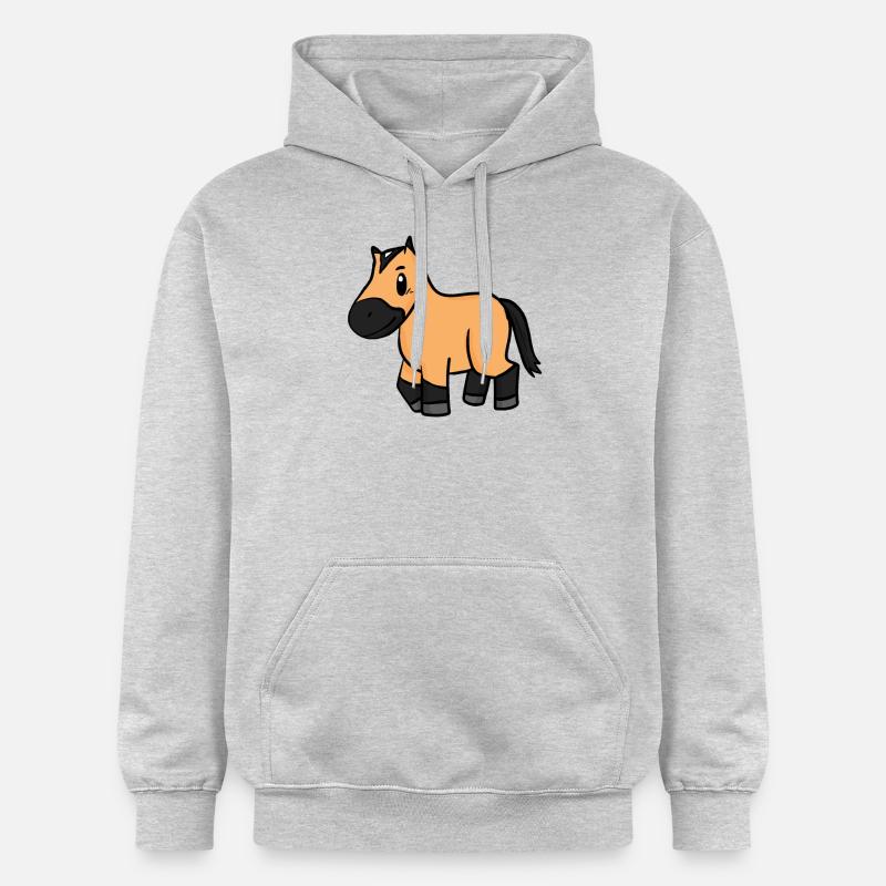 Cheval - Sweat à capuche Softstyle® Gildan Unisexe - gris clair chiné