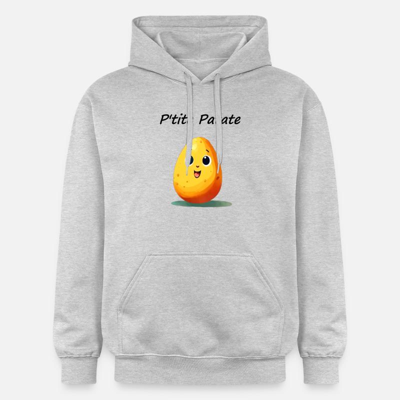 P'tite Patate Pomme de terre - Sweat à capuche Softstyle® Gildan Unisexe - gris clair chiné