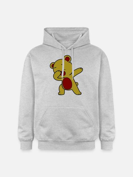 dabbing bär - Gildan Unisex Softstyle® Midweight Hoodie - Hellgrau meliert