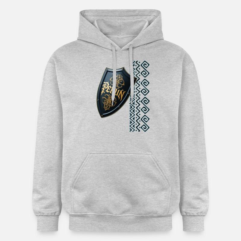 Perún - der Gott des Sturms - Gildan Unisex Softstyle® Midweight Hoodie - Hellgrau meliert