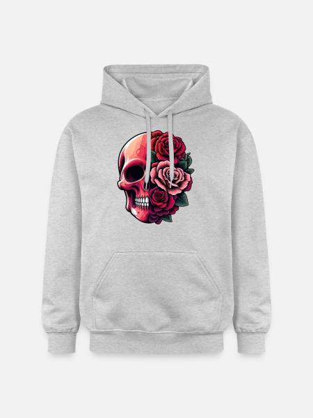 Skull and Bouquet - Gildan Unisex Softstyle® Midweight Hoodie - light heather grey