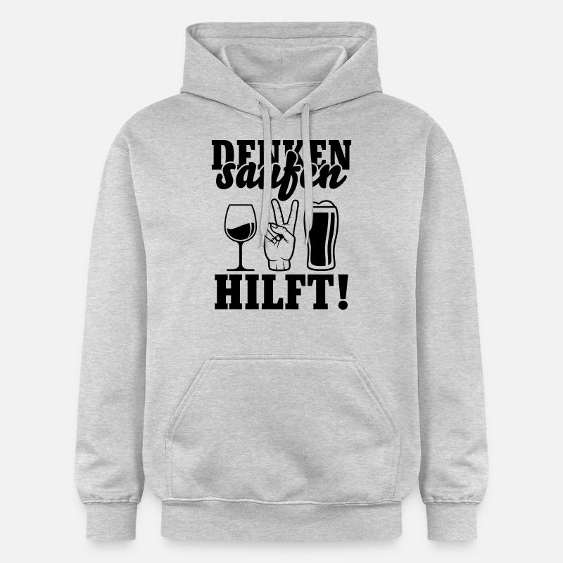 Boire aide - Sweat à capuche Softstyle® Gildan Unisexe - gris clair chiné