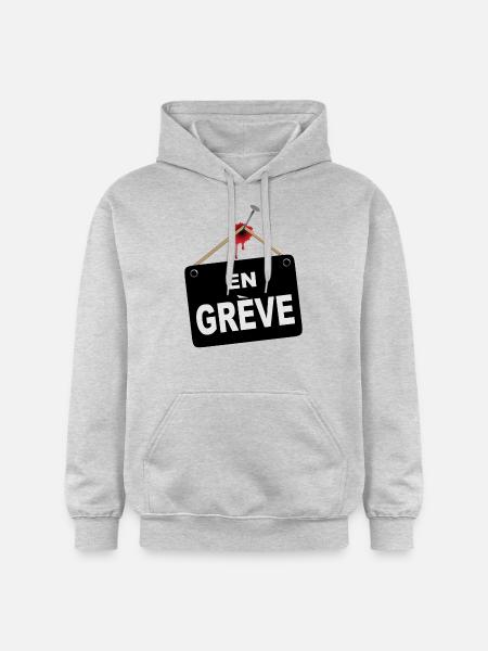 En grève - Sweat à capuche Softstyle® Gildan Unisexe - gris clair chiné
