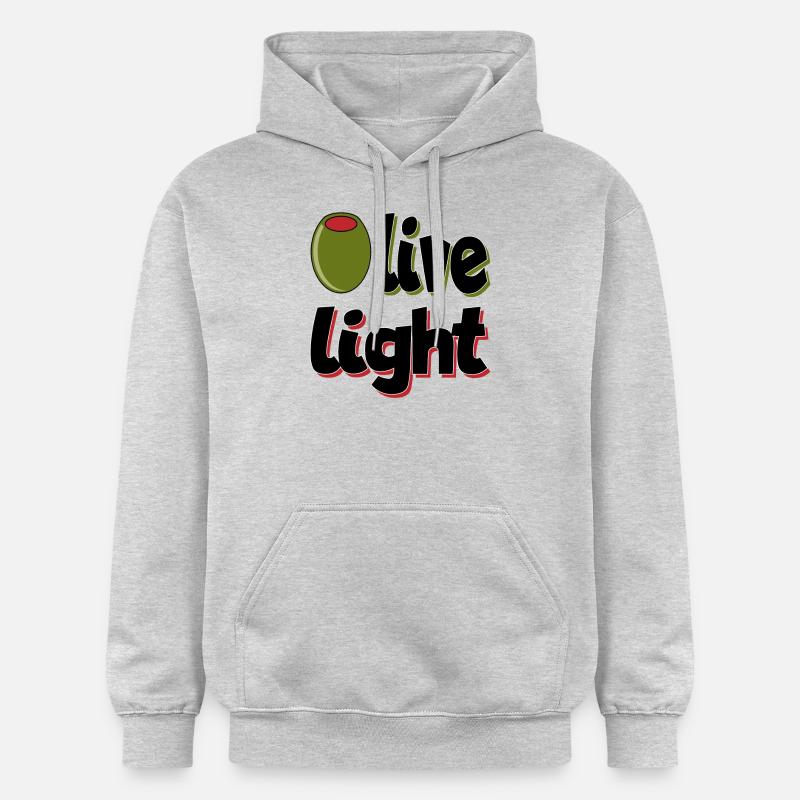 Olive LIght - Sweat à capuche Softstyle® Gildan Unisexe - gris clair chiné