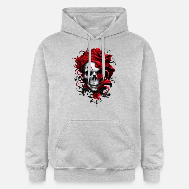 Crâne élégant - Sweat à capuche Softstyle® Gildan Unisexe - gris clair chiné