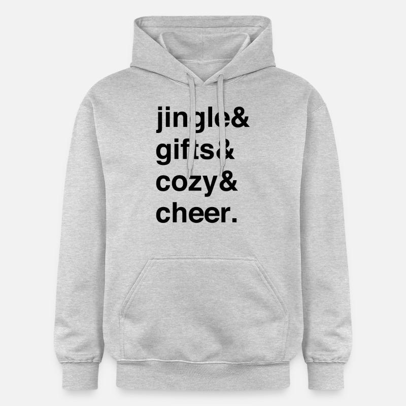 Jingle avec une chaleur festive - Sweat à capuche Softstyle® Gildan Unisexe - gris clair chiné