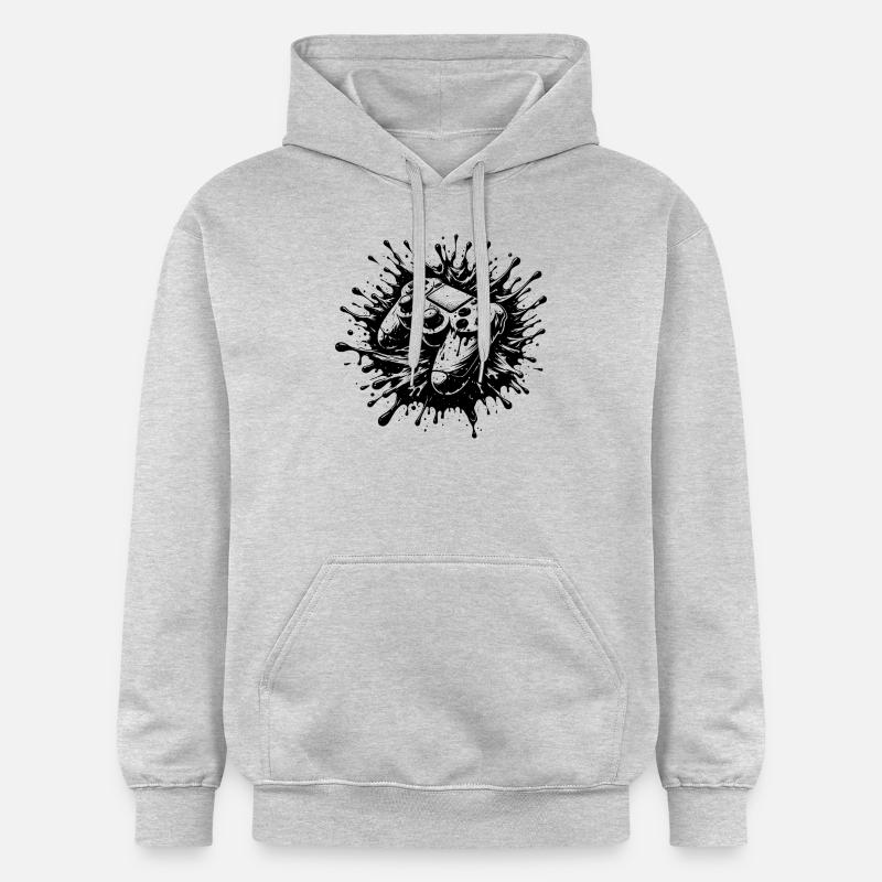 Manette Splash & Play – Stylish Gaming - Sweat à capuche Softstyle® Gildan Unisexe - gris clair chiné