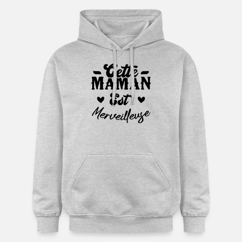 Cette maman est merveilleuse - Sweat à capuche Softstyle® Gildan Unisexe - gris clair chiné