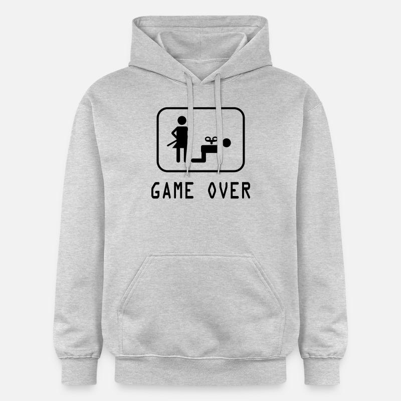 Game Over - Sweat à capuche Softstyle® Gildan Unisexe - gris clair chiné