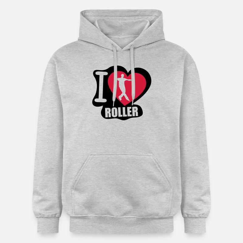 i love roller - Sweat à capuche Softstyle® Gildan Unisexe - gris clair chiné