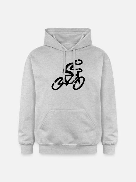 Cyclists Bicycle - Gildan Unisex Softstyle® Midweight Hoodie - light heather grey