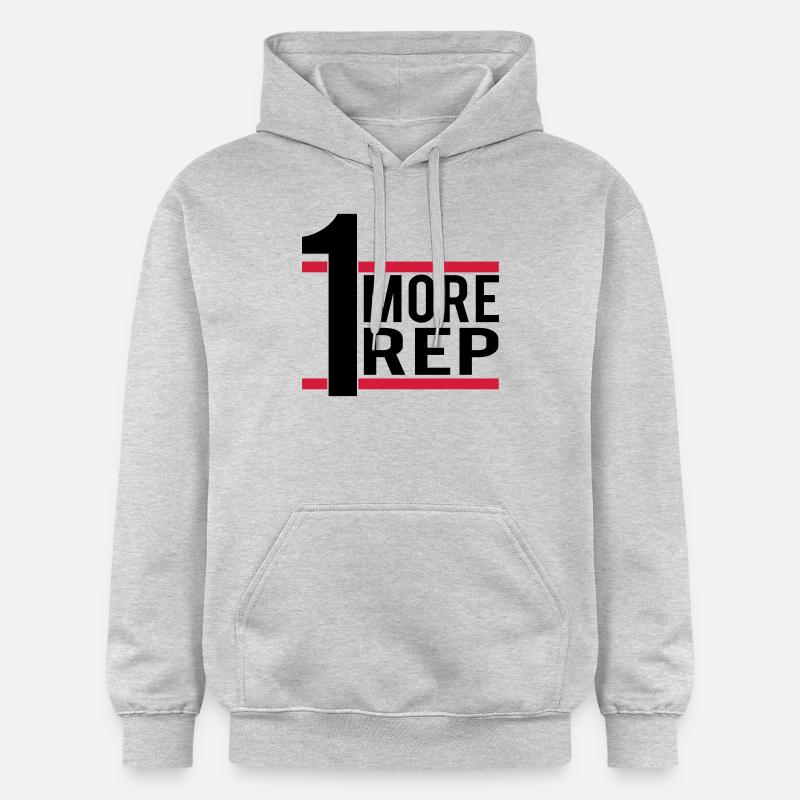 1 More Rep - Sweat à capuche Softstyle® Gildan Unisexe - gris clair chiné