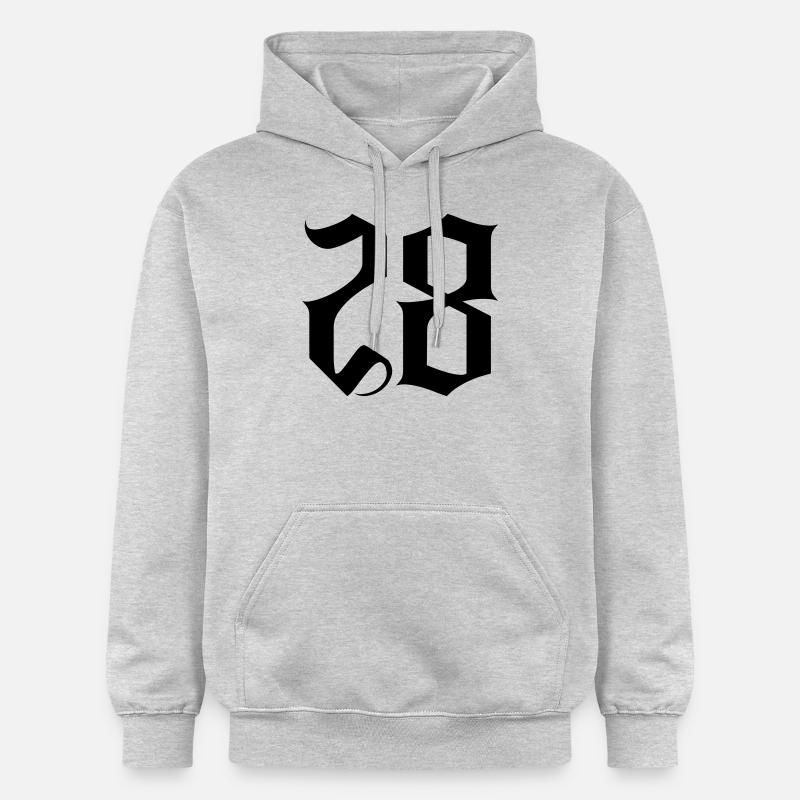 28 - Sweat à capuche Softstyle® Gildan Unisexe - gris clair chiné
