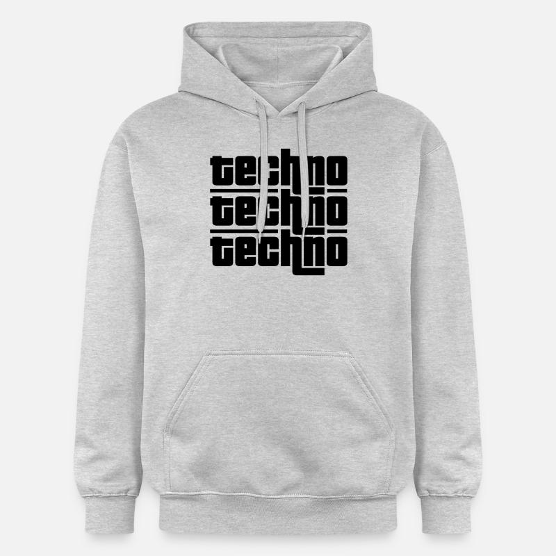 Techno Techno Techno - Sweat à capuche Softstyle® Gildan Unisexe - gris clair chiné