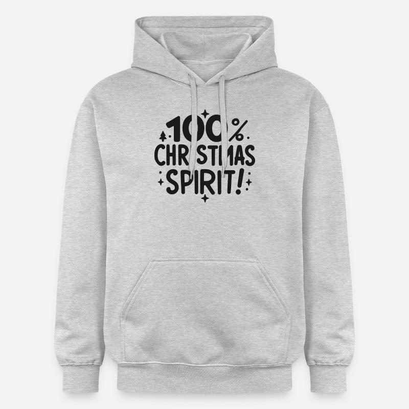 100% de Noël - Sweat à capuche Softstyle® Gildan Unisexe - gris clair chiné