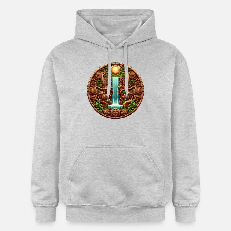 Cascade Maya - Sweat à capuche Softstyle® Gildan Unisexe - gris clair chiné