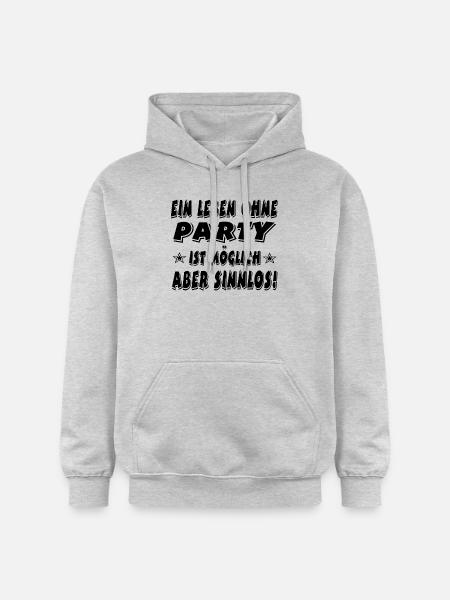 Party - Gildan Unisex Softstyle® Midweight Hoodie - Hellgrau meliert