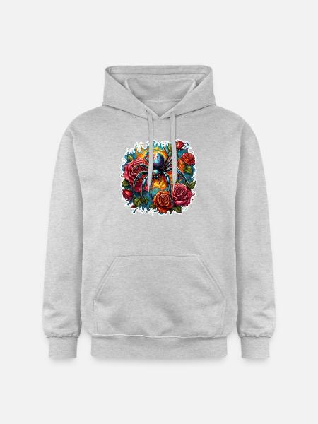 Spider / Web / Pet / Reptile / Eight-legged - Gildan Unisex Softstyle® Midweight Hoodie - light heather grey