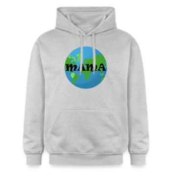 MAMA WELT - Gildan Unisex Softstyle® Midweight Hoodie - Hellgrau meliert - Vorne - Liana (172cm) & Jaron (178cm)