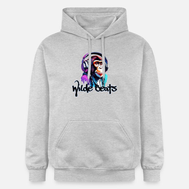 Casque / Audio / Musique / Son / Cool - Sweat à capuche Softstyle® Gildan Unisexe - gris clair chiné
