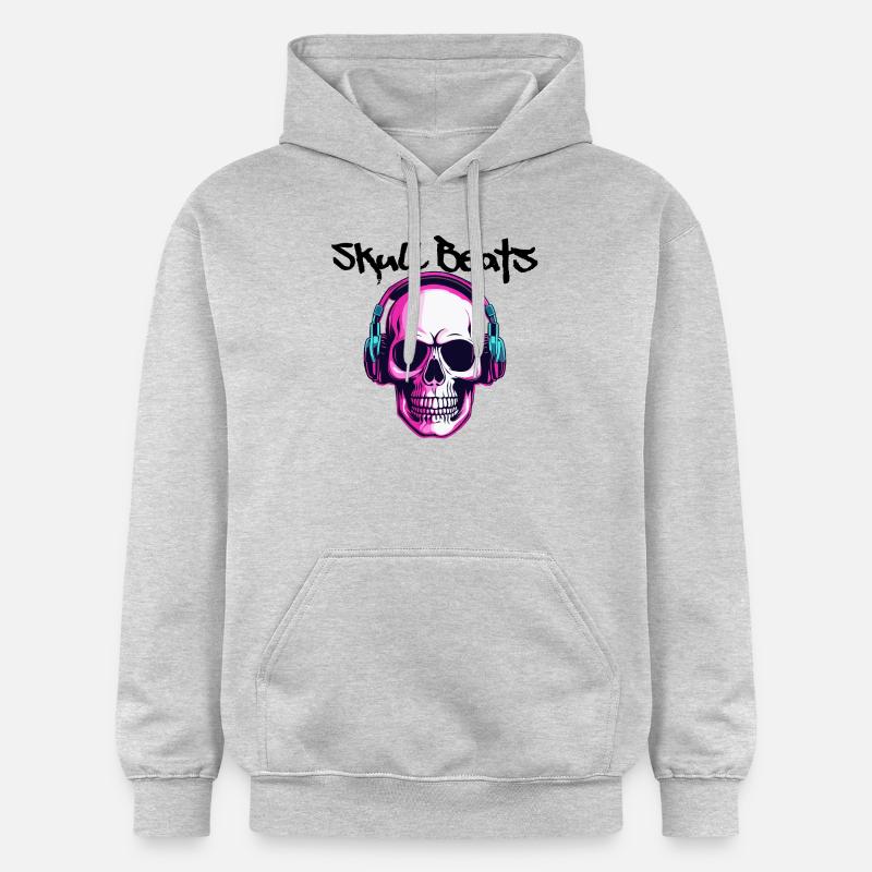 Casque / Audio / Musique / Son / Cool - Sweat à capuche Softstyle® Gildan Unisexe - gris clair chiné
