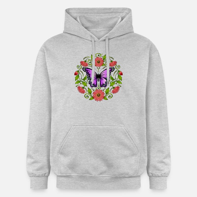Papillon - Sweat à capuche Softstyle® Gildan Unisexe - gris clair chiné