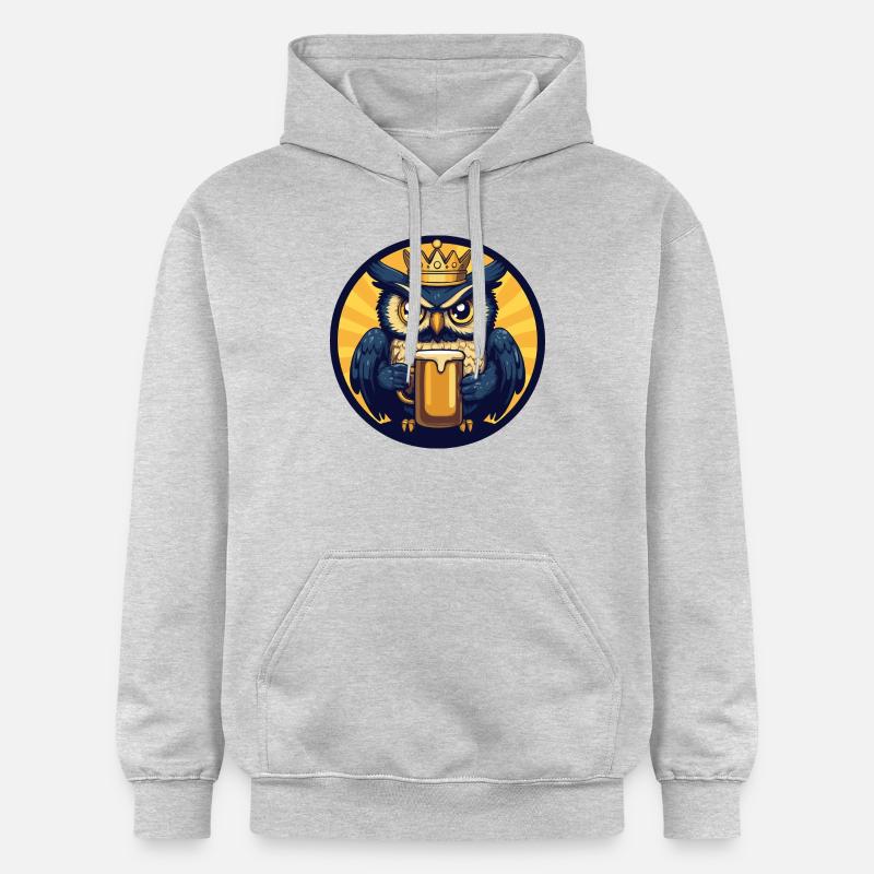 Eule Bier Comic - Gildan Unisex Softstyle® Midweight Hoodie - Hellgrau meliert
