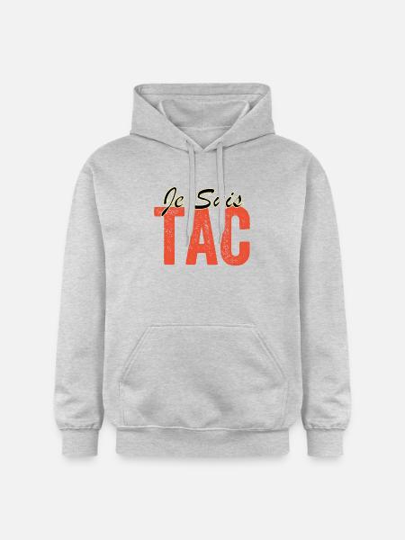 Je Suis TAC , TIC Et TAC , Duo Drole - Sweat à capuche Softstyle® Gildan Unisexe - gris clair chiné