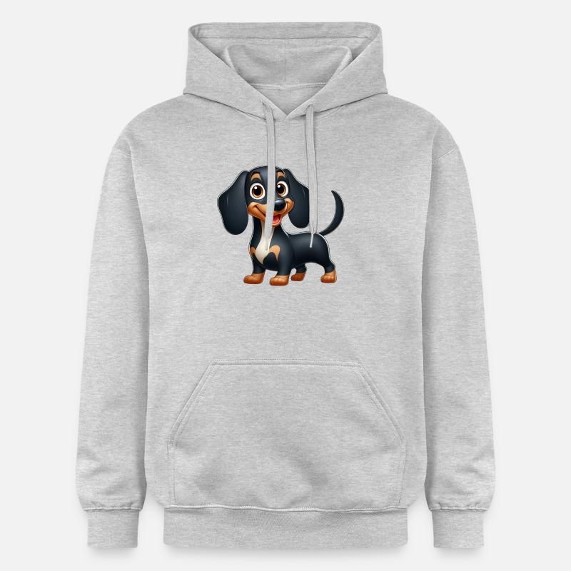 teckel 5 - Sweat à capuche Softstyle® Gildan Unisexe - gris clair chiné