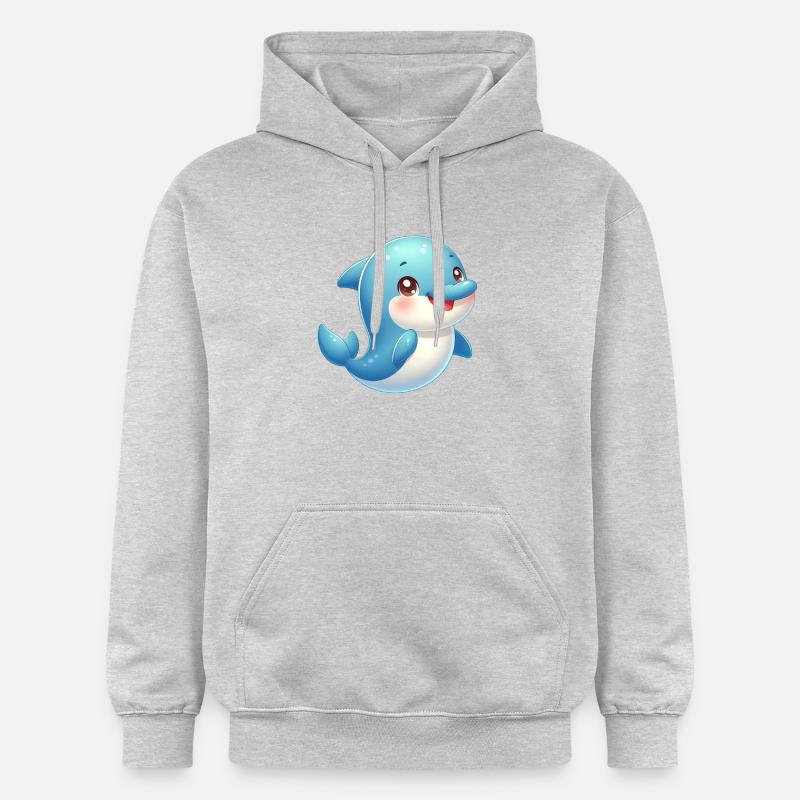 dauphin 2 - Sweat à capuche Softstyle® Gildan Unisexe - gris clair chiné