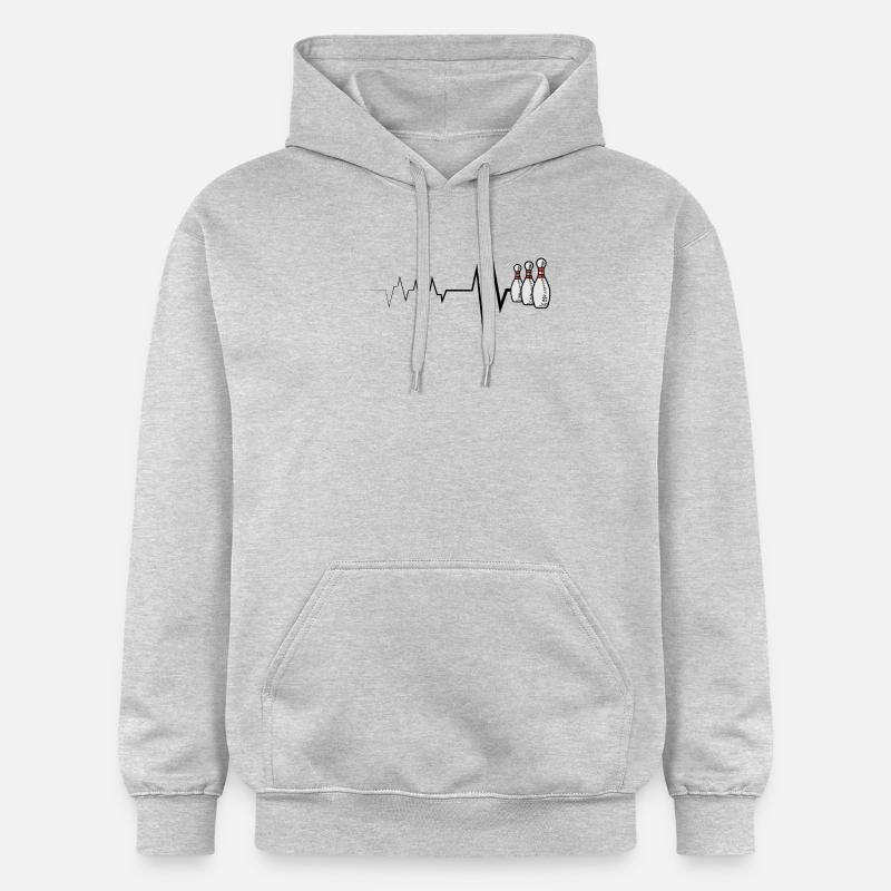 Bowling boule bowling heartbeat - Sweat à capuche Softstyle® Gildan Unisexe - gris clair chiné