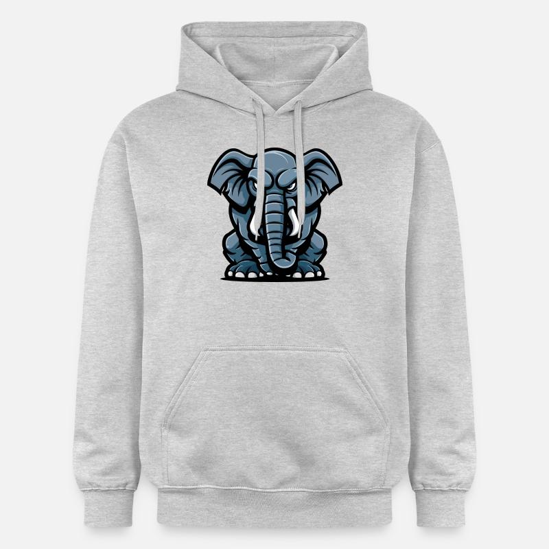 Bande dessinée éléphant - Sweat à capuche Softstyle® Gildan Unisexe - gris clair chiné
