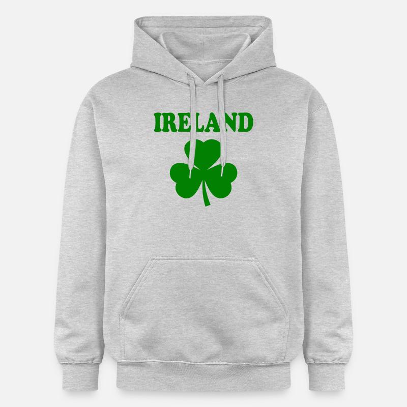 Trèfle d’Irlande - Sweat à capuche Softstyle® Gildan Unisexe - gris clair chiné