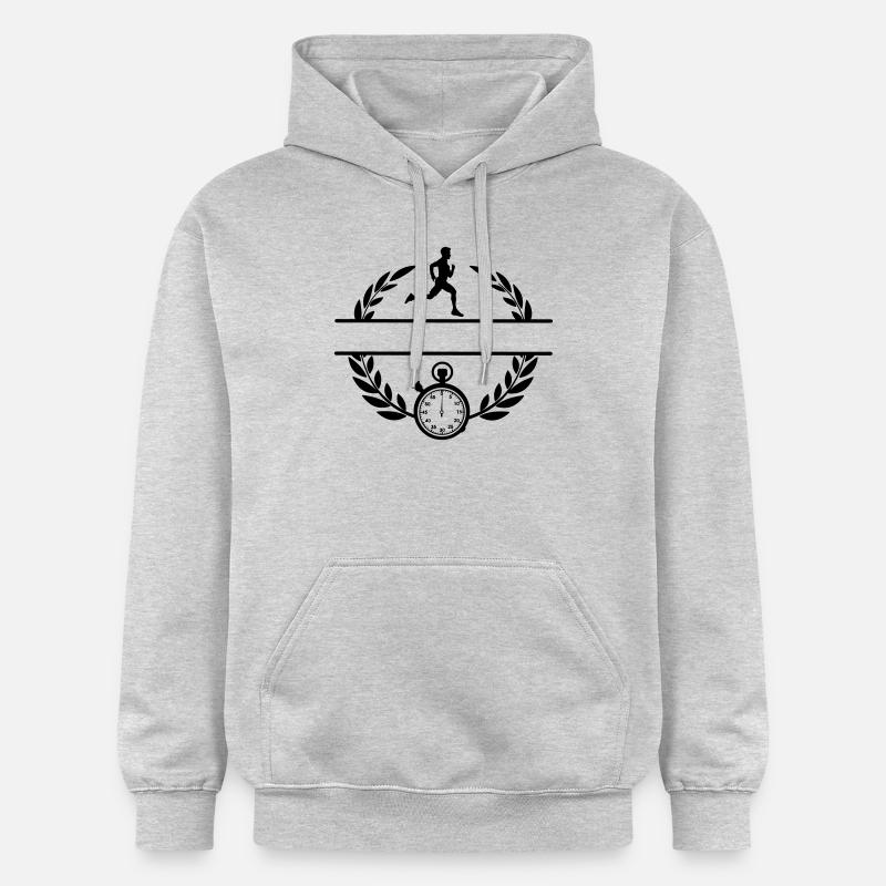 Coureur de chronomètre - Sweat à capuche Softstyle® Gildan Unisexe - gris clair chiné