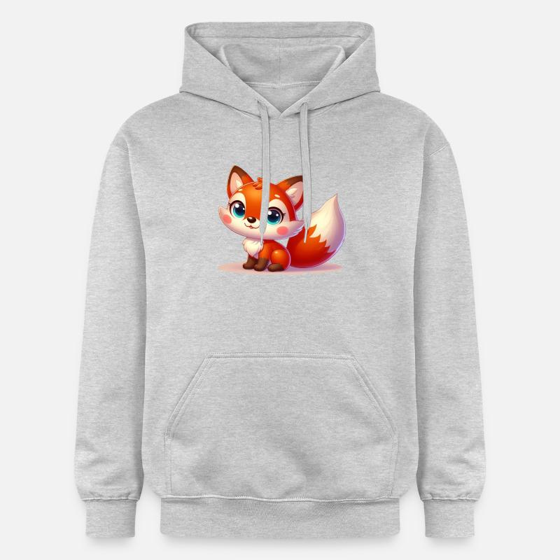 fox 3 - Sweat à capuche Softstyle® Gildan Unisexe - gris clair chiné