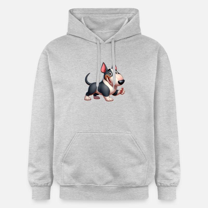 bull terrier - Sweat à capuche Softstyle® Gildan Unisexe - gris clair chiné
