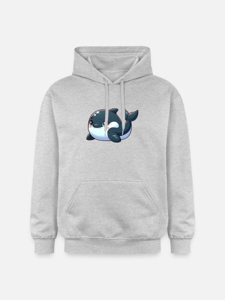 killer whale - Gildan Unisex Softstyle® Midweight Hoodie - light heather grey