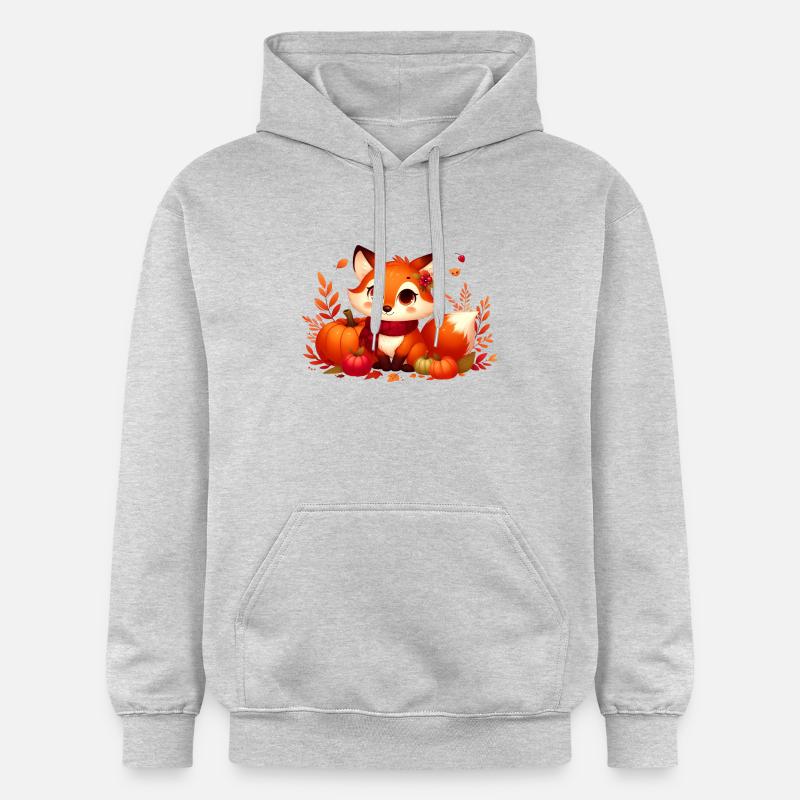 fox autumn 7 - Sweat à capuche Softstyle® Gildan Unisexe - gris clair chiné