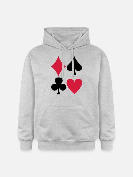 Poker - Gildan Unisex Softstyle® Midweight Hoodie - Hellgrau meliert