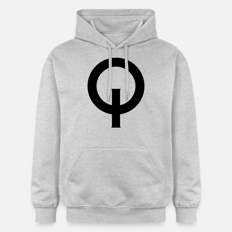 Optimist_Zeichen-svg - Sweat à capuche Softstyle® Gildan Unisexe - gris clair chiné