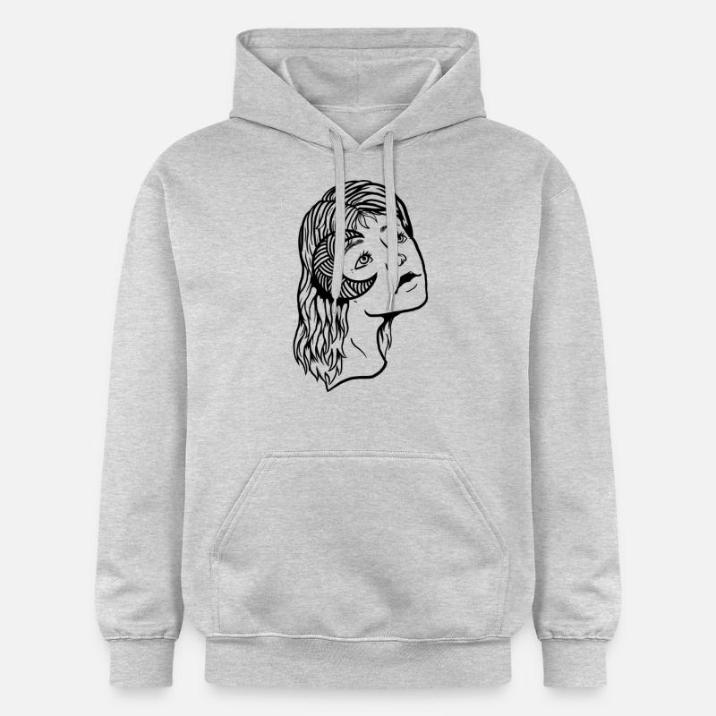 Regard perdu - Sweat à capuche Softstyle® Gildan Unisexe - gris clair chiné