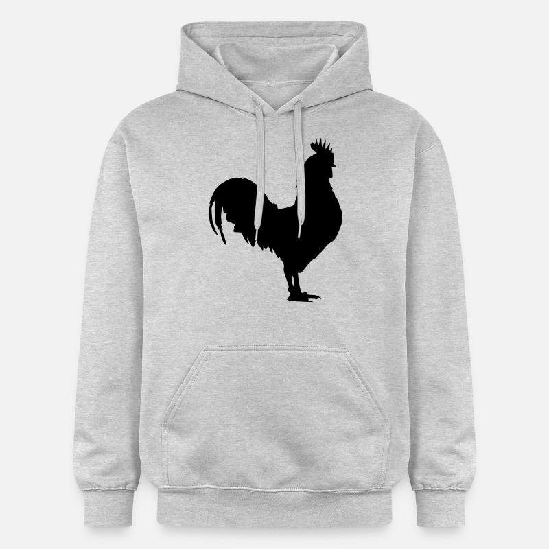 coq - Sweat à capuche Softstyle® Gildan Unisexe - gris clair chiné