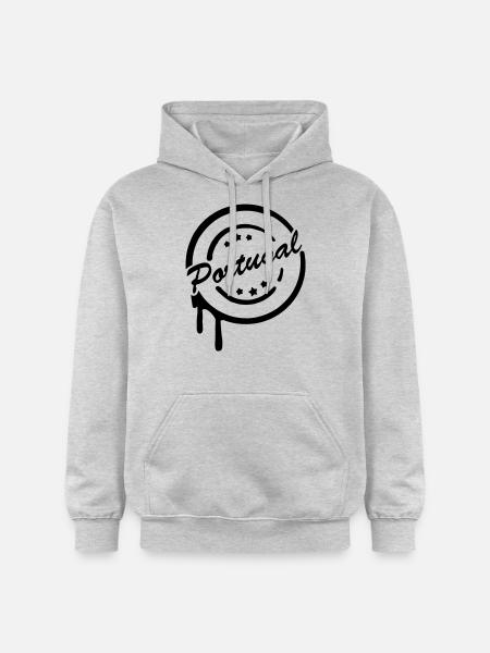 portugal___f1 - Gildan uniseks Softstyle® Midweight hoodie - lichtgrijs gemêleerd