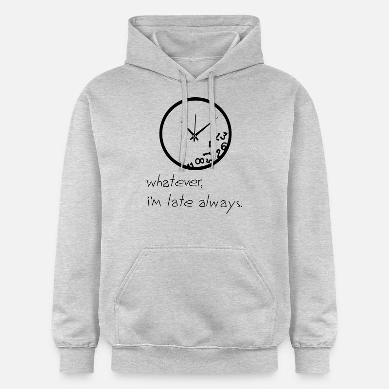 Late Clock - Gildan Unisex Softstyle® Midweight Hoodie - Hellgrau meliert