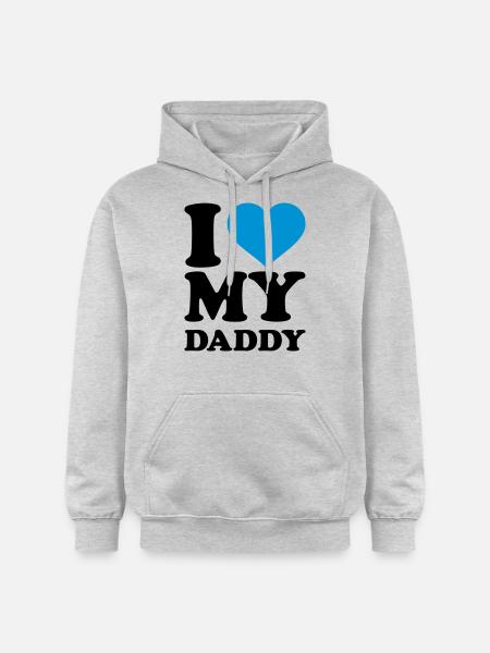 I love my Daddy - Gildan Unisex Softstyle® Midweight Hoodie - Hellgrau meliert