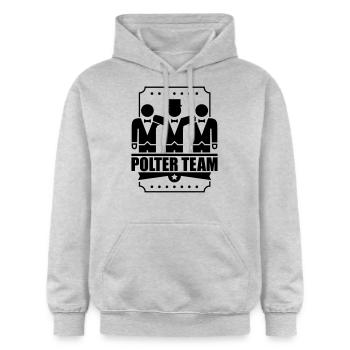 polter_team_1f1 - Gildan Unisex Softstyle® Midweight Hoodie - Hellgrau meliert - Vorne - Liana (172cm) & Jaron (178cm)