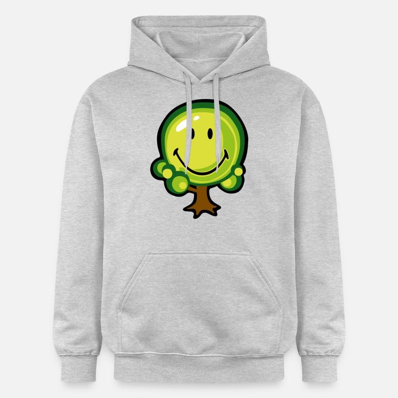Smiley Oak Tree - Sweat à capuche Softstyle® Gildan Unisexe - gris clair chiné