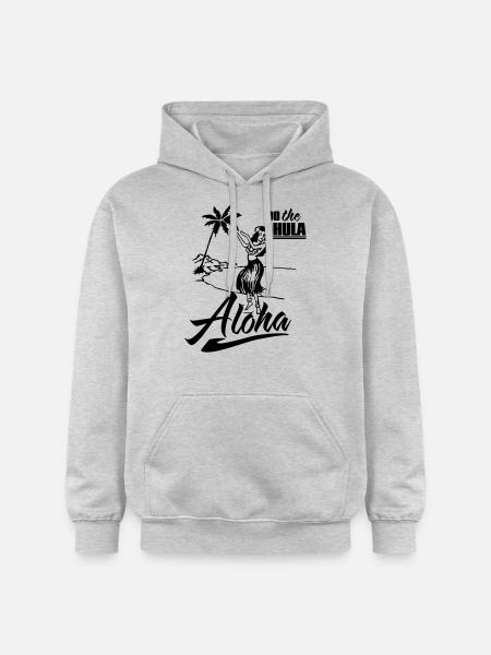 Aloha - Gildan Unisex Softstyle® Midweight Hoodie - Hellgrau meliert