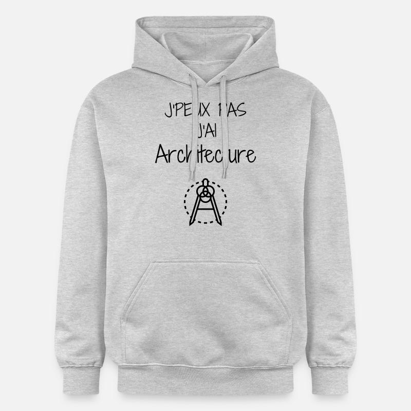 architecte / architecture / ingénieur / bâtiment - Sweat à capuche Softstyle® Gildan Unisexe - gris clair chiné